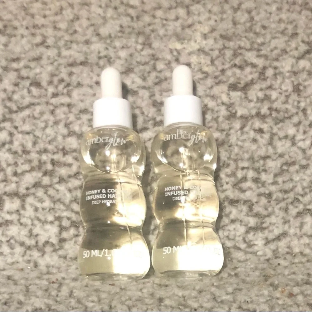 Amber Glow honey & coconut infused hair oil deep hydration AmberGlow (Set of 2)